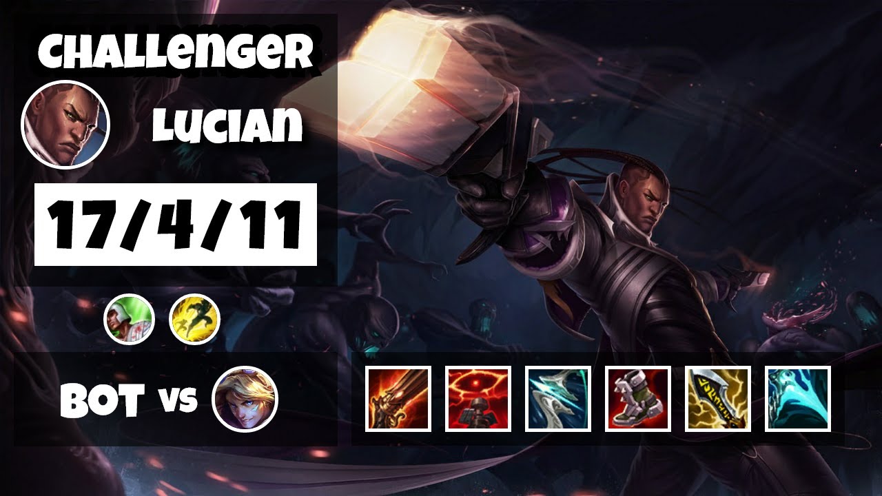 en sælger sammensmeltning Making Lucian Gameplay Challenger Replay S11 - 11.18 Bot Lane (17/4/11) - EU -  YouTube