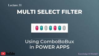 Multi Select Filter using ComboBox || Learn Power Apps #viral #education #microsoft #sharepoint