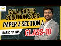 Class 10th Gala Paper-3 Basic Maths | Section A |Gala Paper 2026 | Standard 10th GSEB |Nilesh Rabari