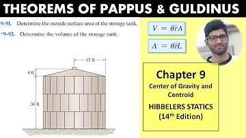 Theorems of pappus and Guldinus ( CENTROID) | Chapter 9 ( Hibbeler Statics 14th) Engineers Academy