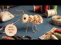 Embroidered Felt Ant Sewing Tutorial | Sewing Projects | Felt Crafts #sewing #feltcrafts
