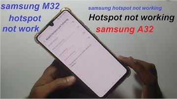 samsung hotspot not working |hotspot not working samsung a32 | samsung M32 hotspot not work #hotspot