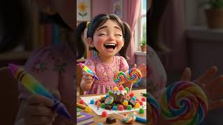 A  girl who found a magical crayon 🖍️😍#shortvideo #shorts #baby