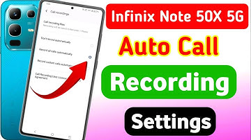 Infinix note 50x 5g auto call recording settings | infinix note 50x 5g me call recording kaise kare 