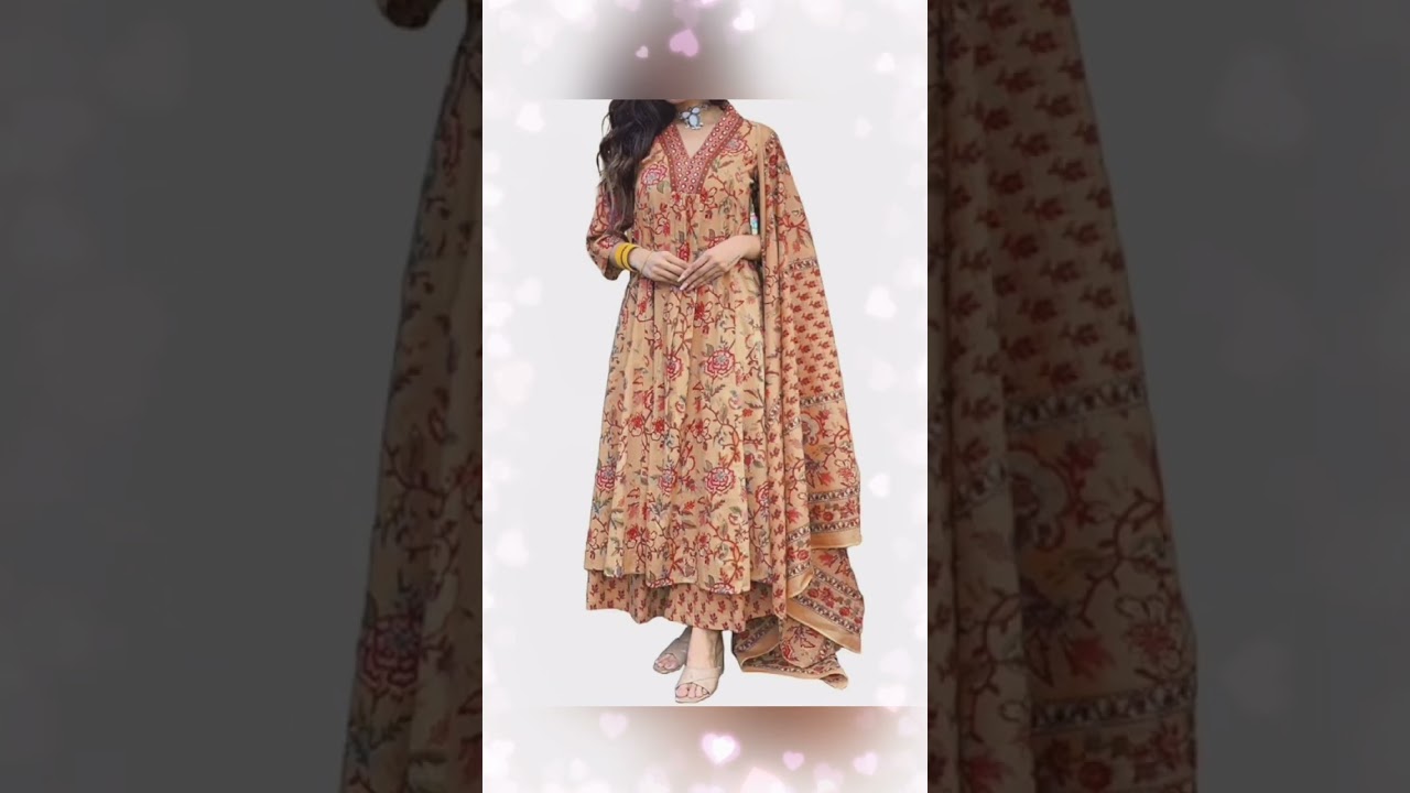 Stylish Anarkali Kurta Set with Palazzo & Dupatta🥰GoSriKi Women’s Ethnic Wear 