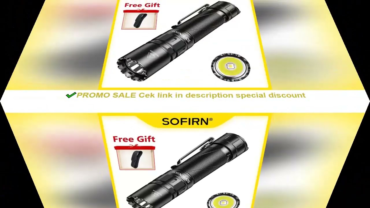 SOFIRN SK30 2800lm Tactical Flashlight 392m SFT70 6500K LED Light 21700 USB C Rechargeable Lamp Doub