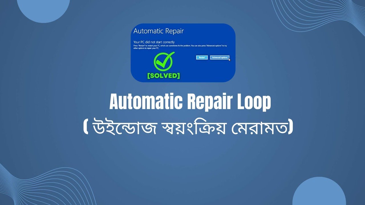 How To Fix Windows 10 Automatic Repair Loop || Blue Screen Problem ...