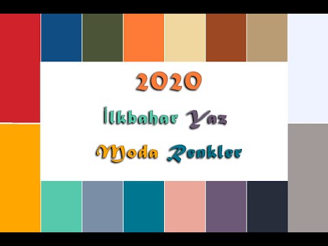 Video: 2020 yazının trend renkleri ve tonları