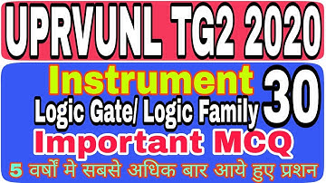 Class 30 UPRVUNL TG2 ISRO TECHNICIAN B INSTRUMENT ELECTRONICS MECHANICS IMPORTANT OBJECTIVE QUESTION