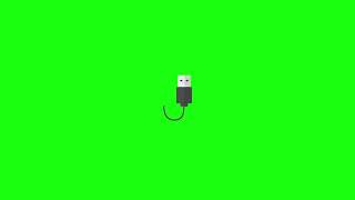 Usb Cable Icon 01 Green Screen