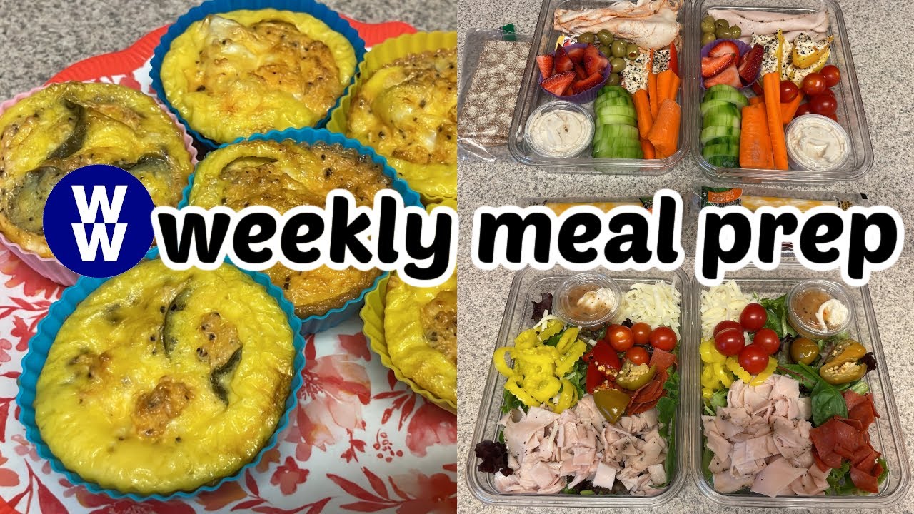 WEEKLY MEAL PREP Sub in a Tub, Egg muffins, Bento Boxes WW Points