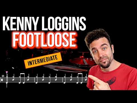 Kenny Loggins - Footloose | Drum Cover + Scrolling Sheet