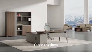 Y1508 Executive Office Desk | L-Shaped Modern Desk | Office Furniture with Storage Cabinet