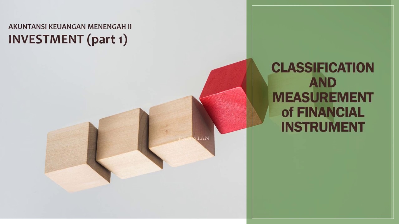Investment - part 1 Classification and Measurement - YouTube