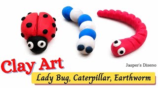 🐞🐛 How to Make a Cute Ladybug and Caterpillar with Clay | Easy Air Dry Clay Craft Tutorial