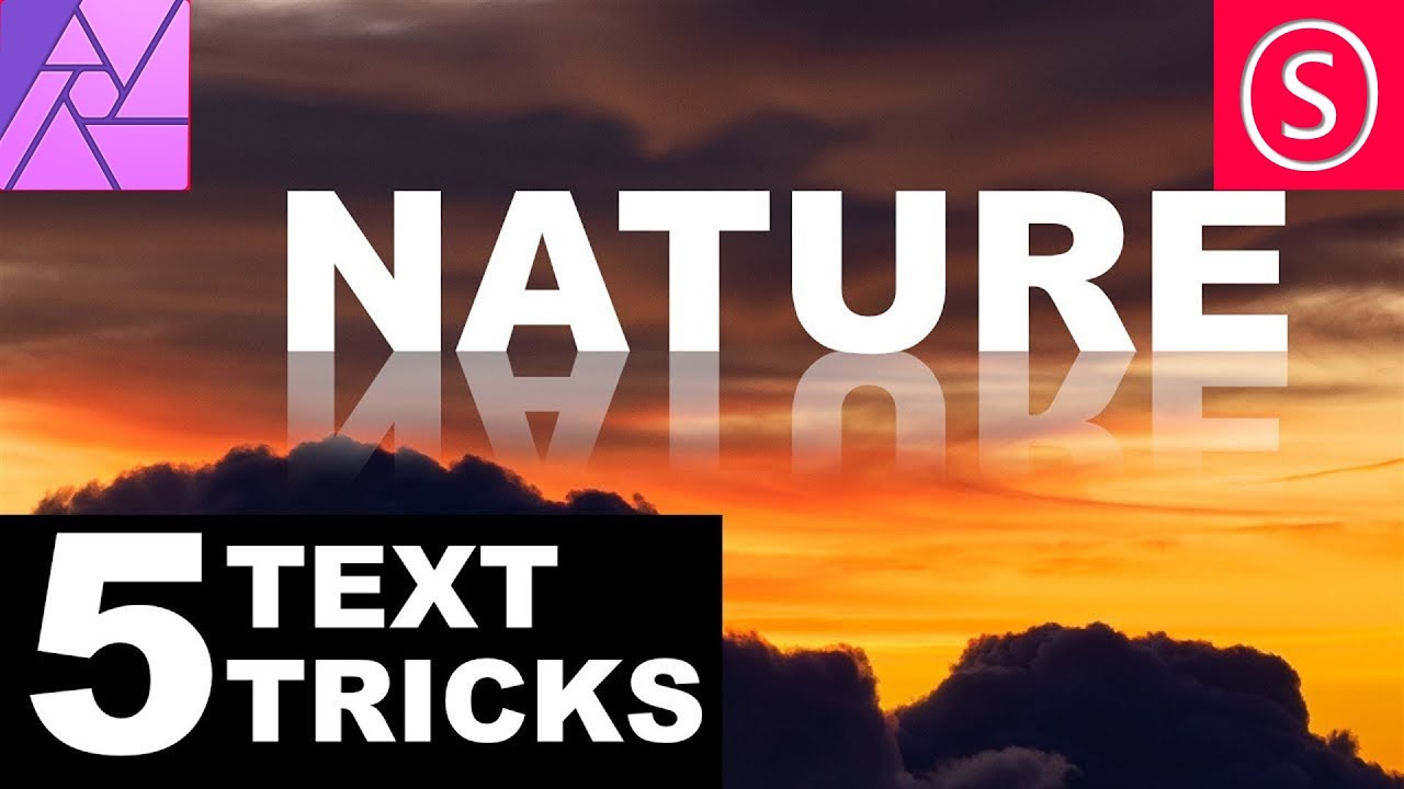 Affinity Photo – 5 Text Tricks – for cool looking Designs