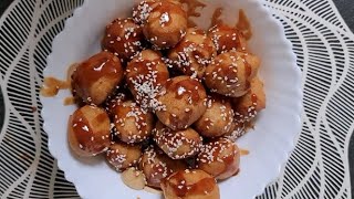 LUQAIMAT |Arabic Dumplings | Snacks | Easy Recipe | اللقيمات newrecipe subscribe viral