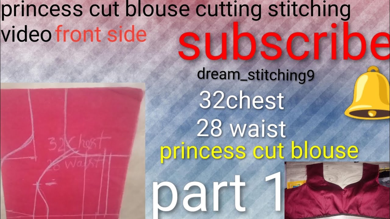 Princess cut blouse cutting ✂️ stitching 32chest 