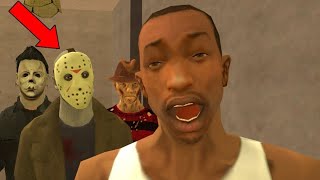 You're in a slasher movie, but with GTA San Andreas SFX