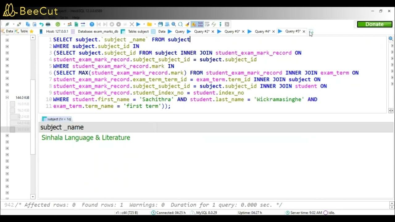Explain how to use MAX SQL Functions and INNER JOIN use the data in the ...