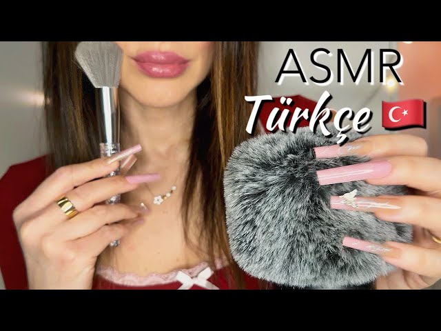 ASMR Gentle FACE BRUSHING 😴 Deep Sleep Affirmations | Pozitif Uyku Telkini (Turkish)