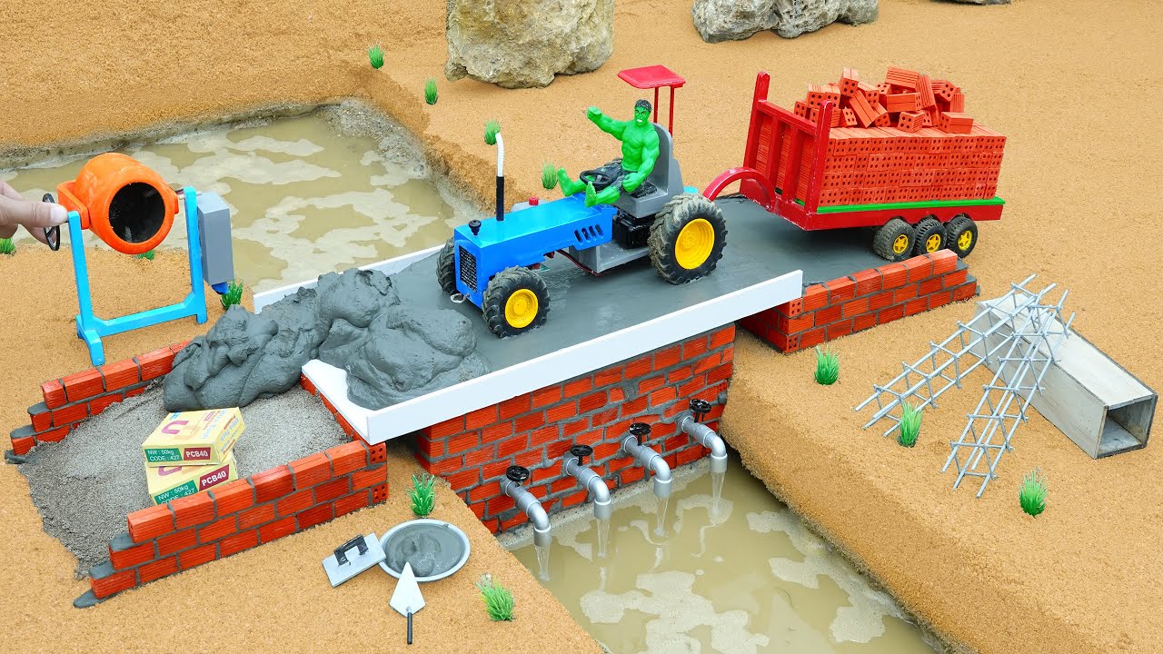 Mini Truck Builds Strong Cement Bridges for Heavy Loads | Innovative Cement Concrete Project