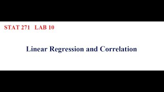 LAB 10   Chapter 13 Regression and Correlation Net Worth