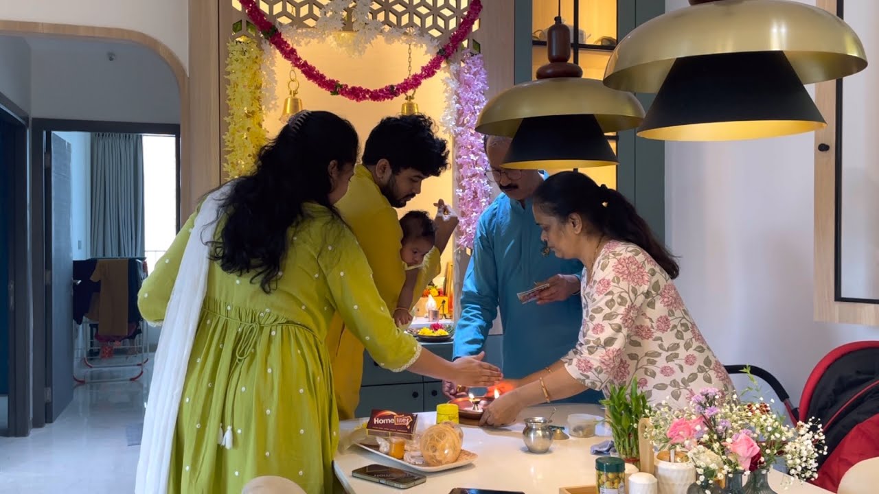 गणेश चतुर्थी दिवशी कशी केली घरच्या बाप्पाची पूजा.. 🙏 