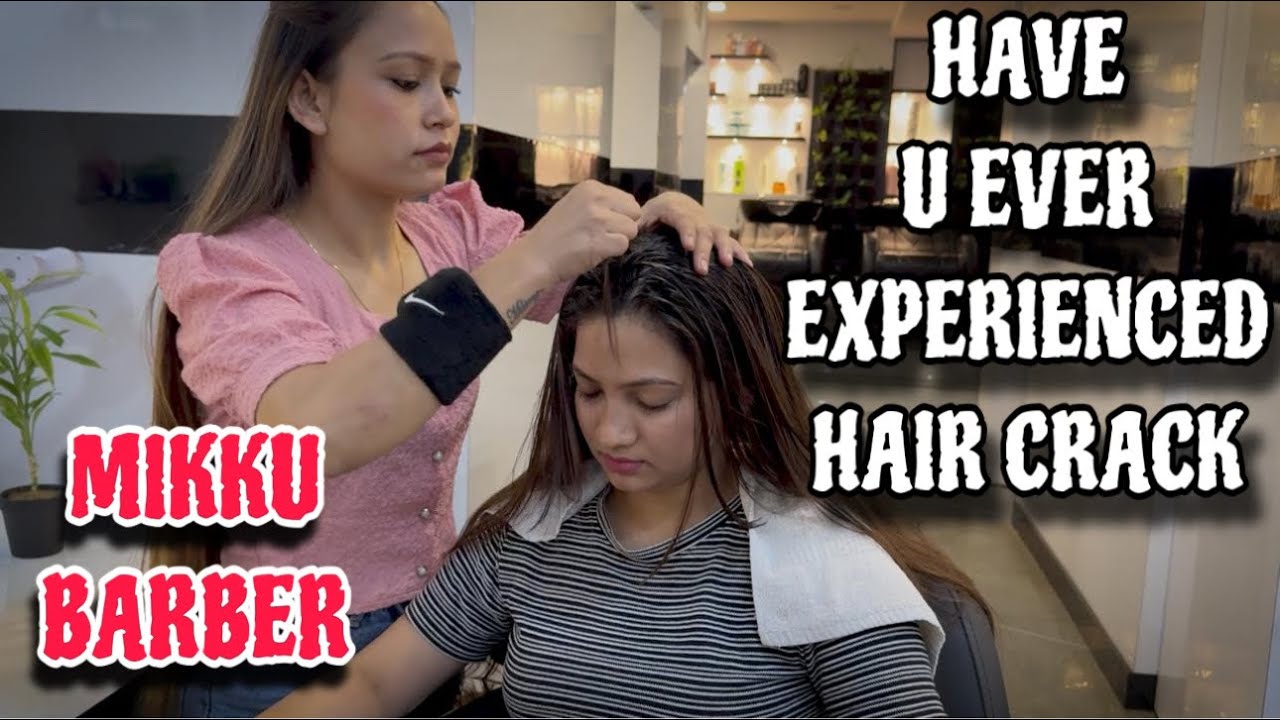 Hair cracking  head massage to my freind  Asifa, Relaxation by Mikku barber , Asmr