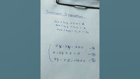 How to calculate 3 unknown 3 equation by using calculator