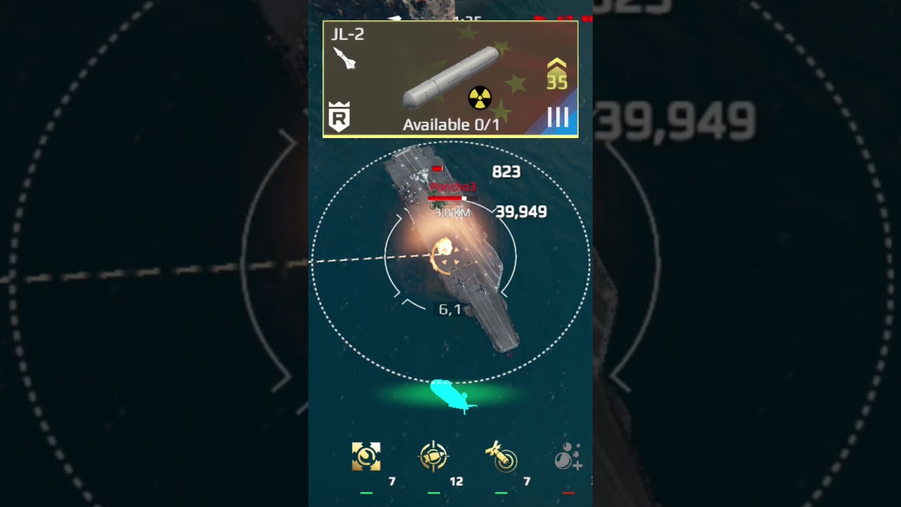 Damage test of the new JL-2 Ballistic missile in Modern Warships 