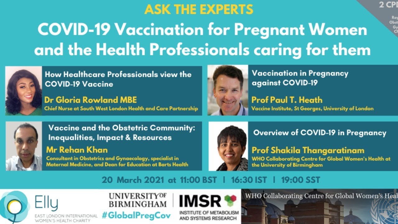Webinar: Vaccination for Pregnant Women and the Health Professionals caring for them​