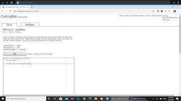 String 2 (oneTwo) Java Tutorial || Codingbat.com