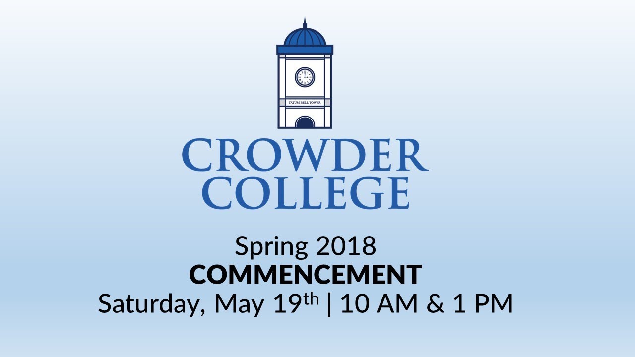 Crowder College Spring 2018 Graduation 1000 YouTube