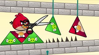Angry Birds Piggies Out - RESCUE THE TRIANGLE BIRDS BY DROP SPIKES ON TRIANGLE PIG!