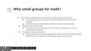 Small Group Math Part 1