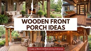 Cozy! 🪵 Wooden Front Porch Ideas 2026 Design Decking Rustic Warm Natural Appeal