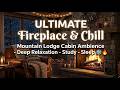 Cozy Winter Cabin Ambience ❄️ Crackling Fireplace &amp; Snowstorm ASMR for Deep Sleep