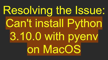 Resolving the Issue: Can