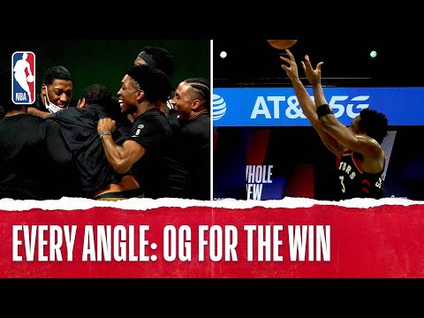 Every Angle: OG Drains A #TissotBuzzerBeater For Game 3 Raptors Win!