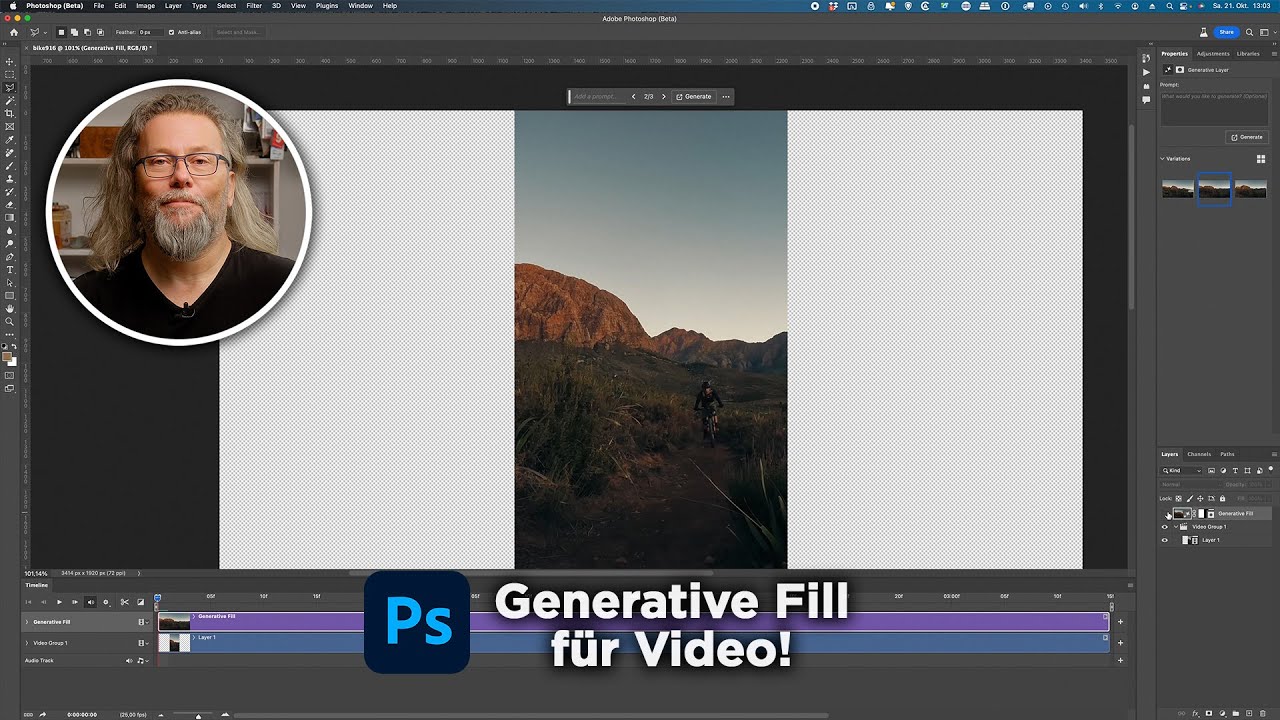 Generative fill f r video direkt in adobe photoshop ki tutorial