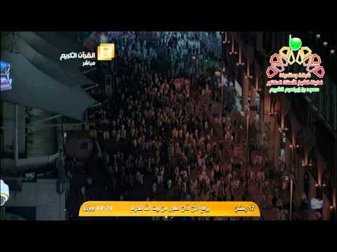 أذان الفجر من المسجد الحرام الثلاثاء 17 9 1435 المؤذن توفيق خوج HD 