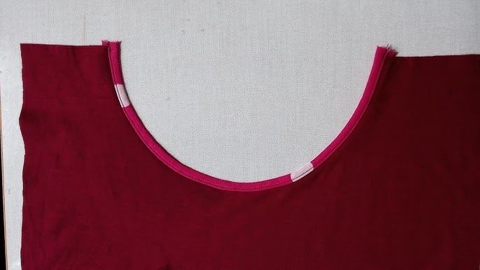 Cách May Viền Bọc Mép_How To Make Neckline Border? - Youtube