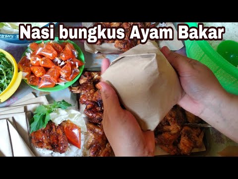 Gambar Nasi Bungkus Ayam Bakar