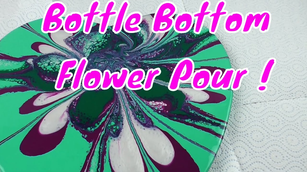 Bottle Bottom Fluid Painting Acrylics Acrylic Paint Pouring with