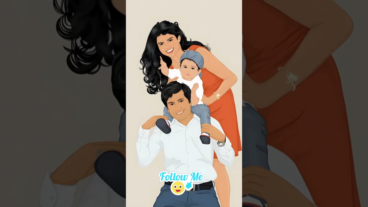 🎨 60s Family Speed Drawing | Relaxing Art with Music 