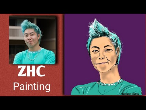 I drew ZHC | youtuber ZHC Painting #zhc #drawing 🌟 - YouTube