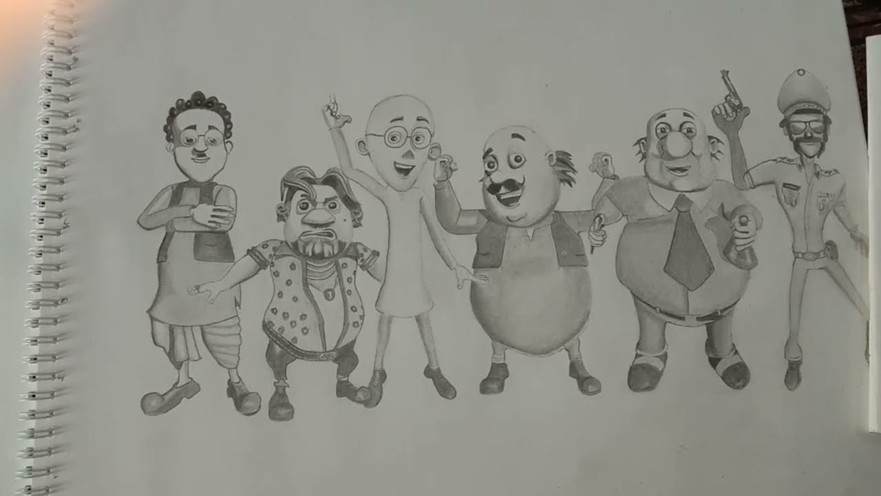 Easy Motu Drawing _ Motu patlu drawing _ - Short​ ( 1080 X 608 ) - video  Dailymotion