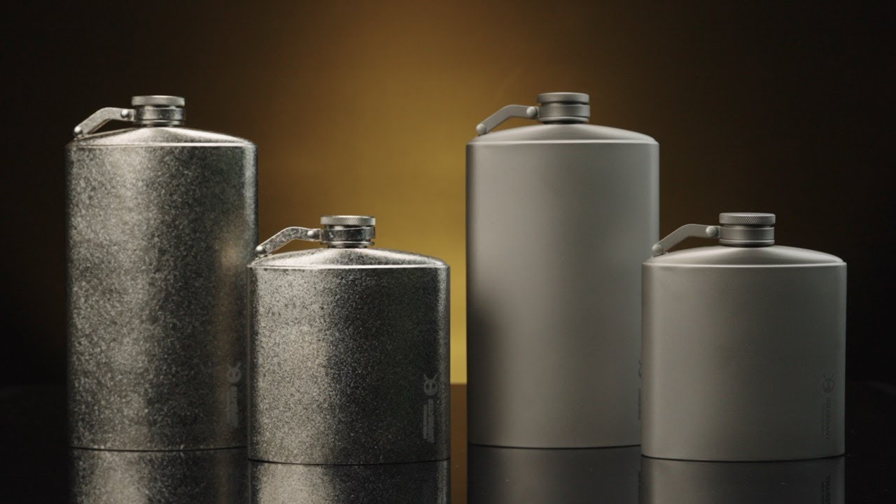 Updated Medium & Large Titanium Hip Flasks - SilverAnt Outdoors - YouTube