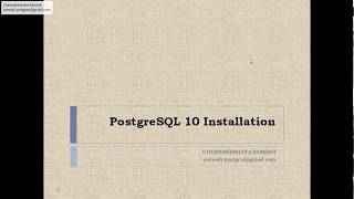 postgresql 10 installation using edb software